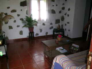 Das Ferienhaus Finca El Moral auf El Hierro.Das Wohnzimmer.