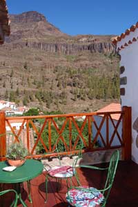 Gran Canaria Ferienhaus Falcon. Die kleine Dachterrasse