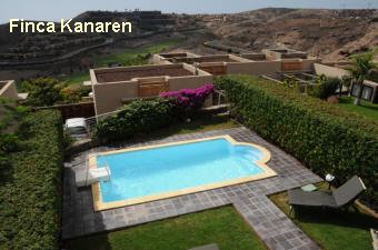 Gran Canaria Süd- Salobre Golf - Villa Paris - Der Pool und der Ausblick