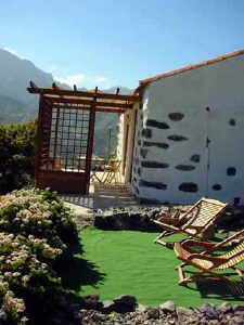 La Gomera Ferienhaus El Tabaibal auf La Gomera. Die Terrasse 1.