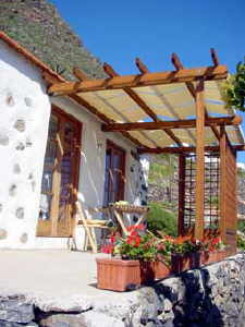 La Gomera Ferienhaus El Tabaibal auf La Gomera. Die Terrasse 2.