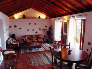 La Gomera Ferienhaus El Tabaibal auf La Gomera. Das Wohnzimmer.