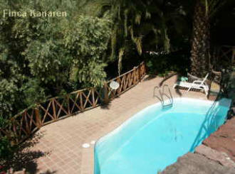 Gran Canaria Ferienhaus Finca Los Naranjillos. Der Pool