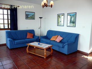La Palma West - Todoque - Ferienhaus Casa Chacho - Das Wohnzimmer