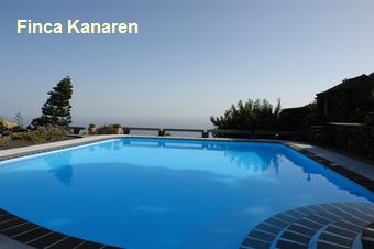 La Palma - Ferienhaus mit Pool - Tres Pinos - Pool mit Ausblick