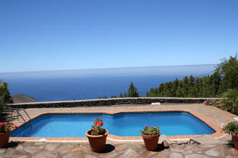  Ferienhaus mit Pool im Westen von La Palma - Ausblick auf das Meer
