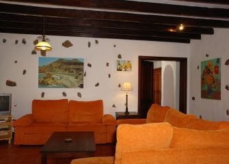 Lanzarote Ferienhaus auf der Finca la Crucita - Wohnzimmer